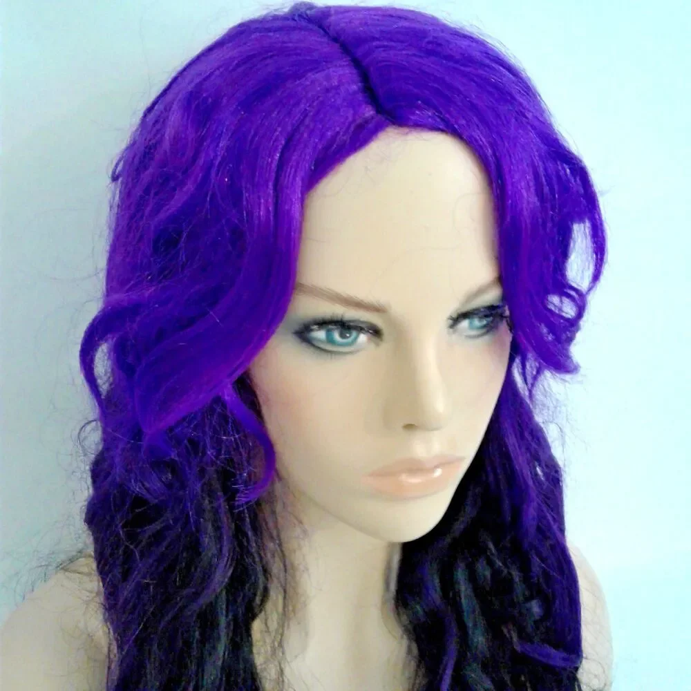 Graveside Bride Purple Black Ombre Wig Adult Womens Halloween Costume